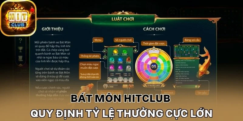Bát môn Hitclub quy định tỷ lệ thưởng cực lớn